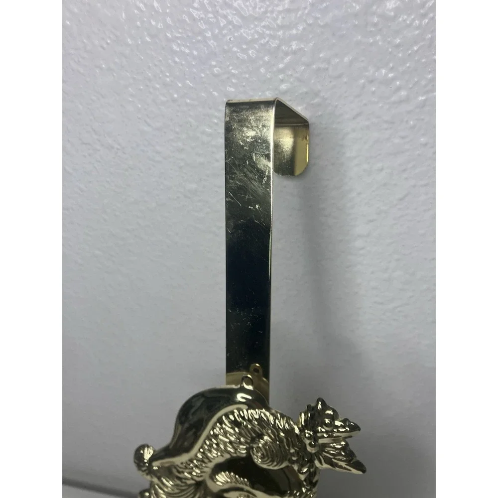 Christmas Wreath Hanger Holder Gold Santa Head 14